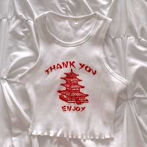 Shein Graphic Cropped Tank Top